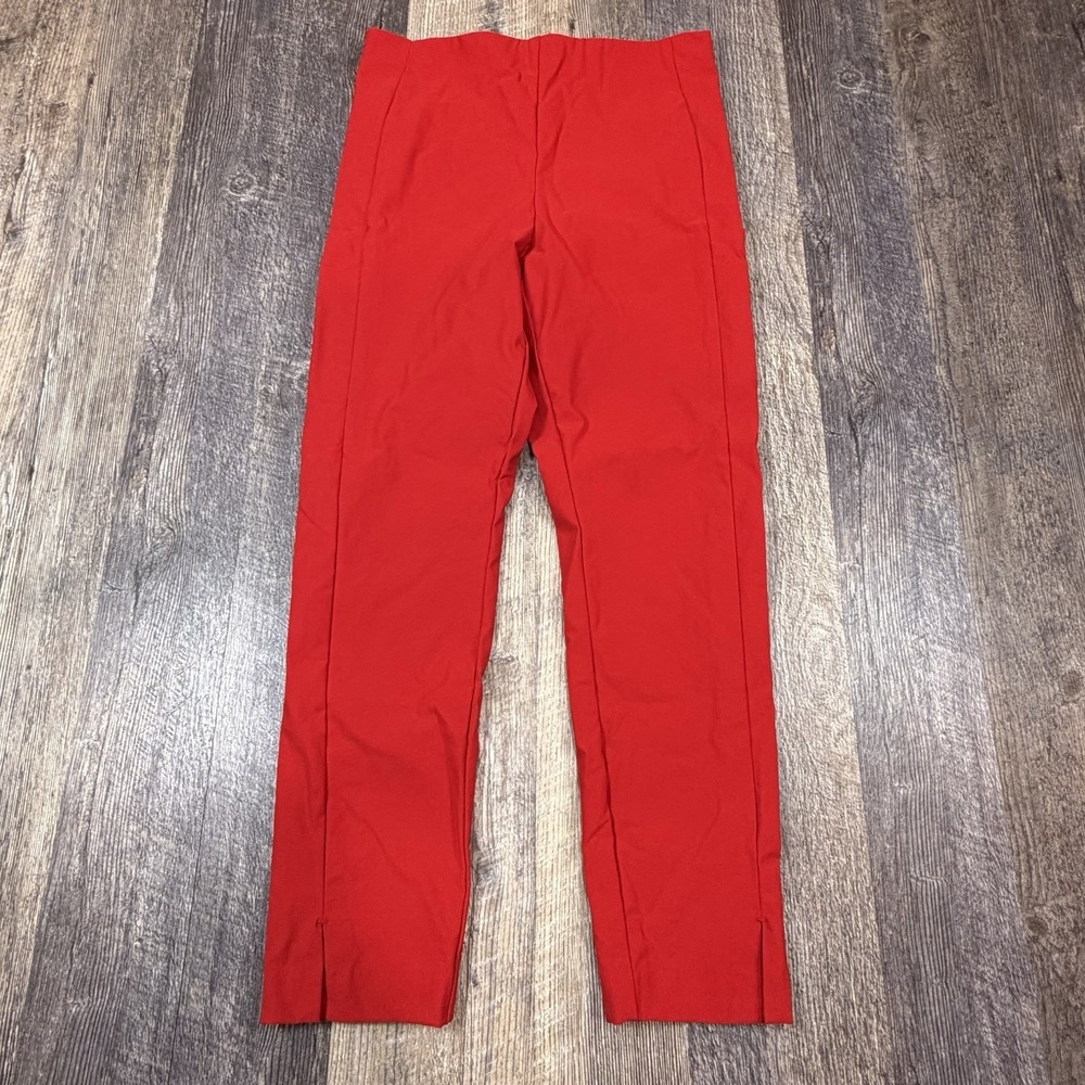 Athleta Wander Slim Ankle Pant Womens 8P Red Trek Tech Travel Commuter High Rise